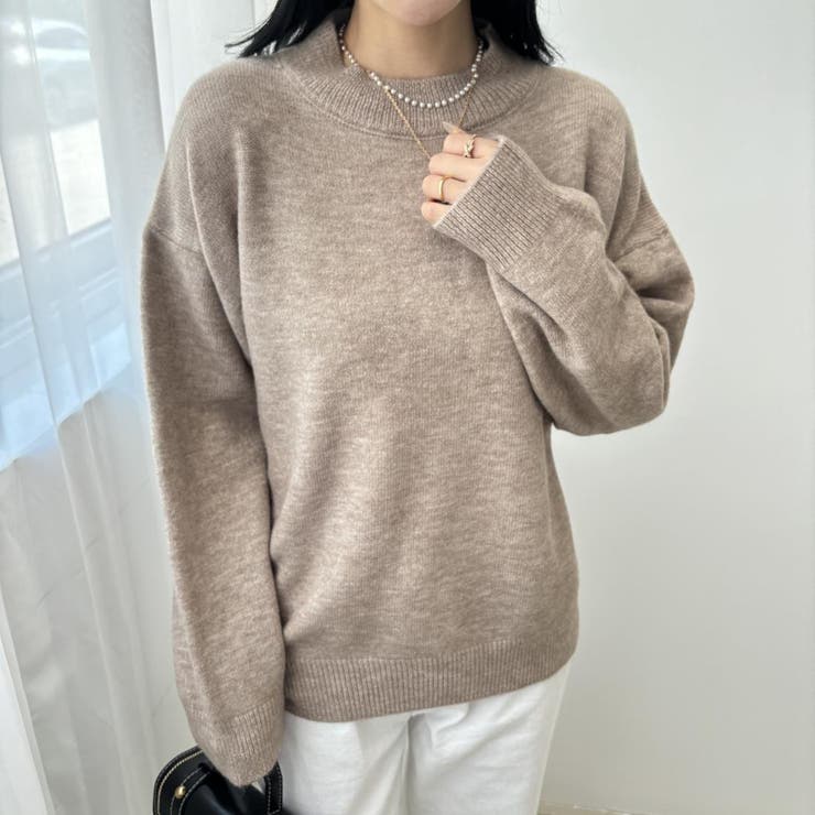 厚手のゆるふわニット ニット セーター[品番：MSDL0003196