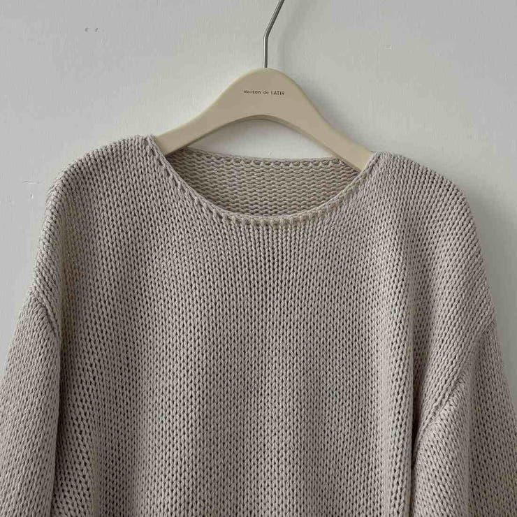 ゆるっとシンプルな長袖ニット ニット セーター | maison de LATIR | 詳細画像7 
