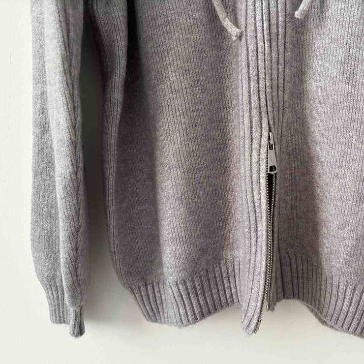 ベーシックなデザインで幅広いスタイリングにフィットするフード付きニットカーディガ… | maison de LATIR | 詳細画像11 