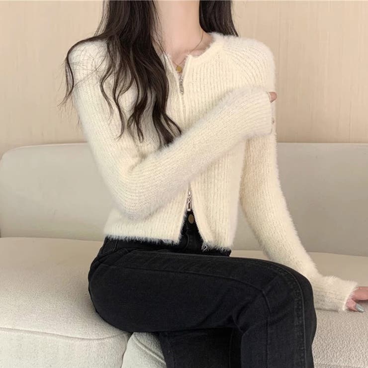 シャギー ジップ 上下ジップ | maison de LATIR | 詳細画像4 