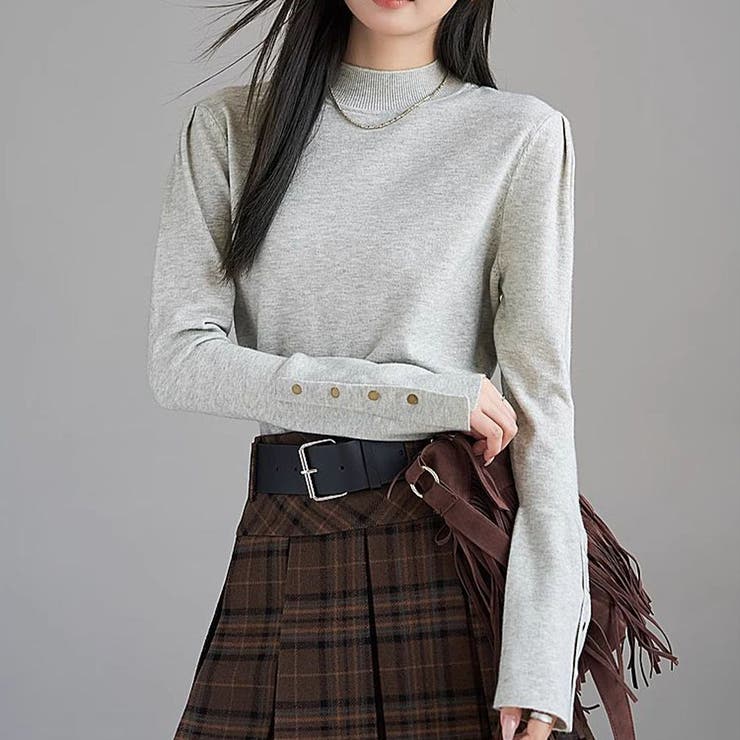 ニット 袖ボタンリブニット ニット | maison de LATIR | 詳細画像12 