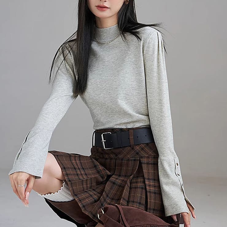 ニット 袖ボタンリブニット ニット | maison de LATIR | 詳細画像14 