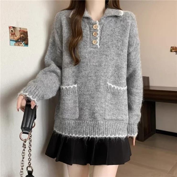 ふんわり心地よい大人カジュアルニット オフィス オフィスカジュアル | maison de LATIR | 詳細画像14 