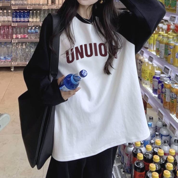 マウスラビット　ロングTシャツ　赤　イェソン　韓国 マウスラビット Tシャツ カットソー イェソン 韓国 青