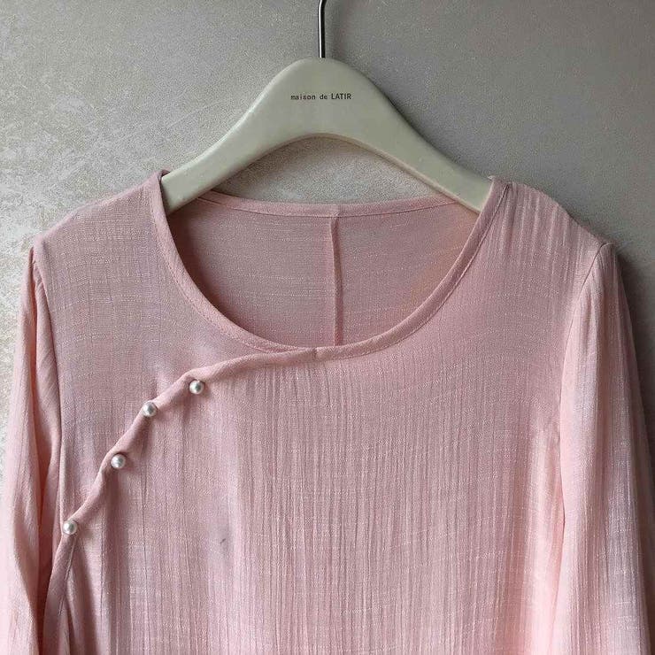 程よいリラックス感のあるレイヤード風シフォンワンピース コットン リネン | maison de LATIR | 詳細画像7 