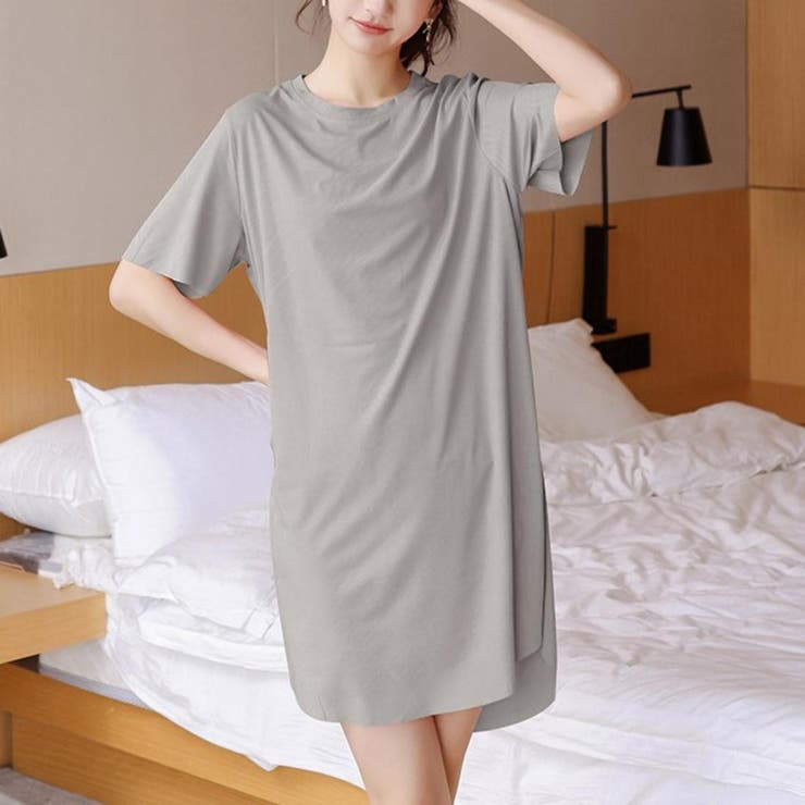 カジュアルに着こなせゆったりシルエットでルームウェアにも着回し自由なTシャツワン… | maison de LATIR | 詳細画像4 