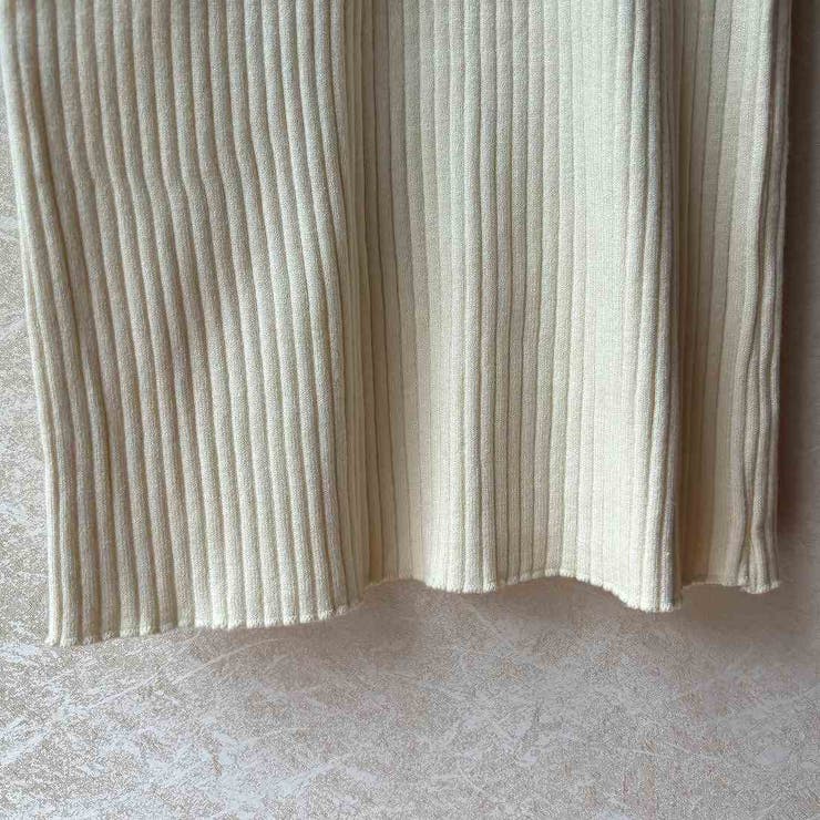 柔らかい風合いで心地よく綺麗にフィットするリブニットワンピース Vネック | maison de LATIR | 詳細画像17 