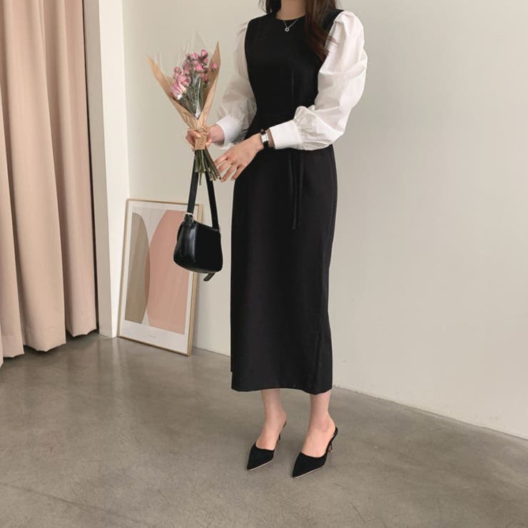 甘すぎず上品な大人フェミニンワンピース ロング丈 おしゃれ | maison de LATIR | 詳細画像6 