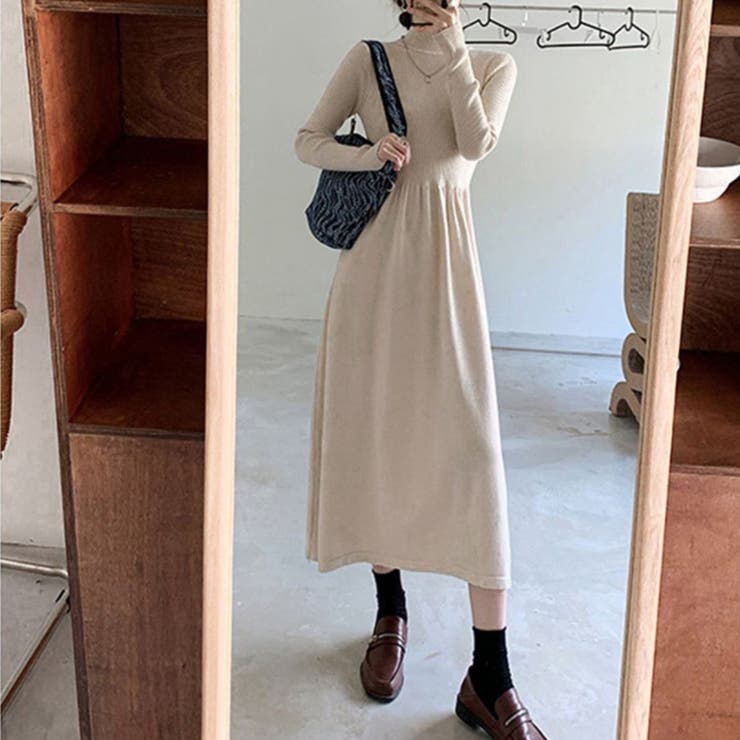 上品さとトレンドを兼ね備えたニットワンピース オフィス オフィスカジュアル | maison de LATIR | 詳細画像5 