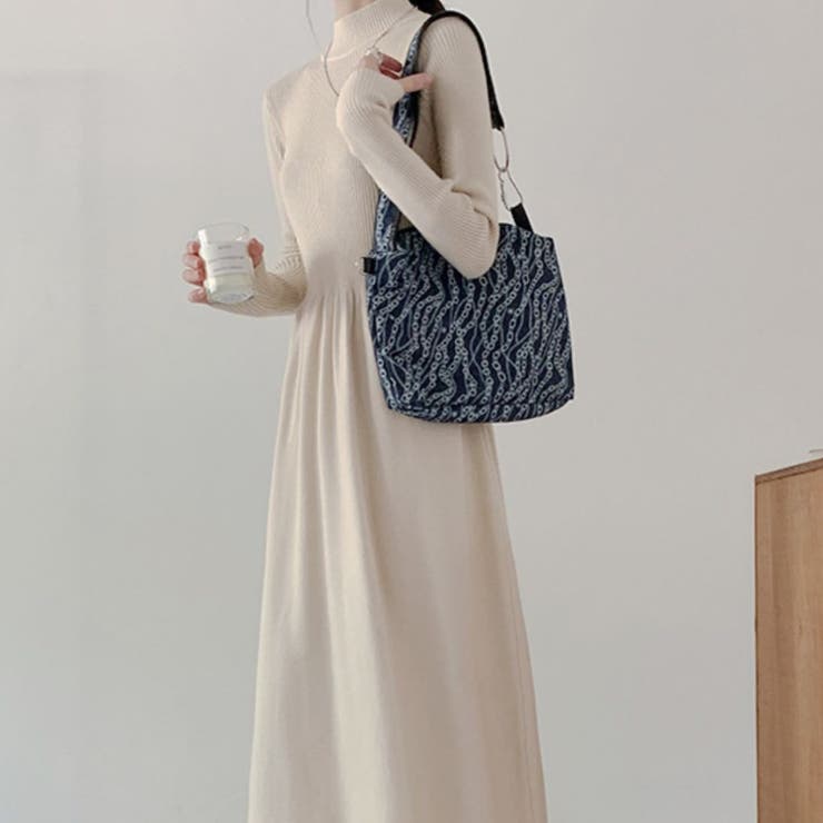 上品さとトレンドを兼ね備えたニットワンピース オフィス オフィスカジュアル | maison de LATIR | 詳細画像6 