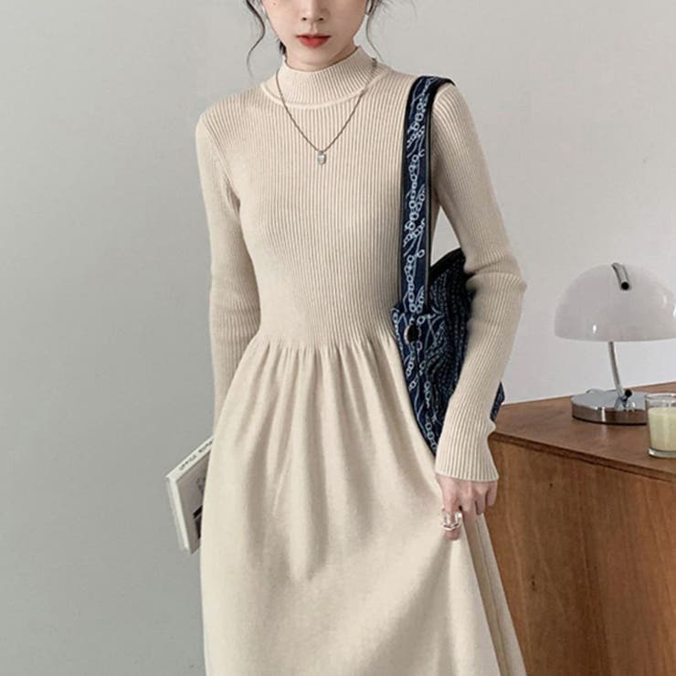 上品さとトレンドを兼ね備えたニットワンピース オフィス オフィスカジュアル | maison de LATIR | 詳細画像7 