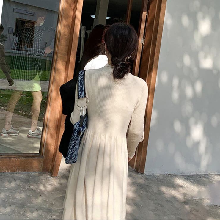 上品さとトレンドを兼ね備えたニットワンピース オフィス オフィスカジュアル | maison de LATIR | 詳細画像8 