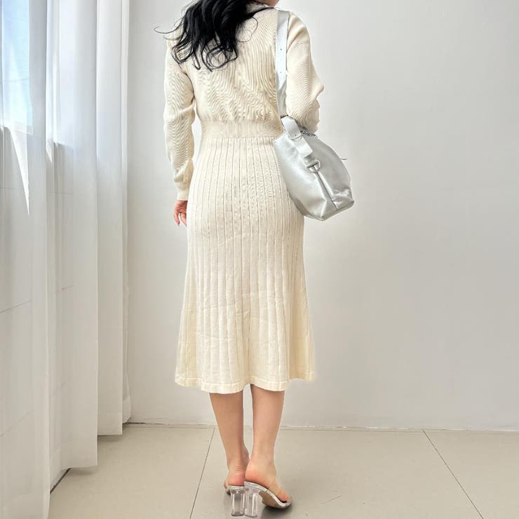 程よいフィット感で心地よいニットロングワンピース ロングワンピース | maison de LATIR | 詳細画像9 