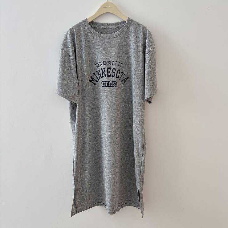 大人カジュアルで春から着こなせるロゴワンピース 膝丈 プリントTシャツ | maison de LATIR | 詳細画像13 