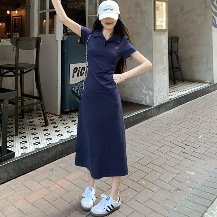 デイリーにちょうどいい軽やかワンピース ポロシャツ ワンピース | maison de LATIR | 詳細画像3 