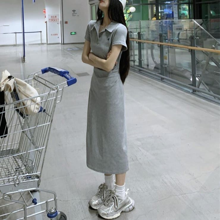 デイリーにちょうどいい軽やかワンピース ポロシャツ ワンピース | maison de LATIR | 詳細画像7 