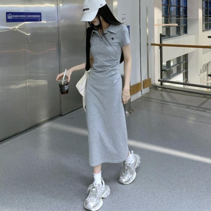 デイリーにちょうどいい軽やかワンピース ポロシャツ ワンピース | maison de LATIR | 詳細画像8 