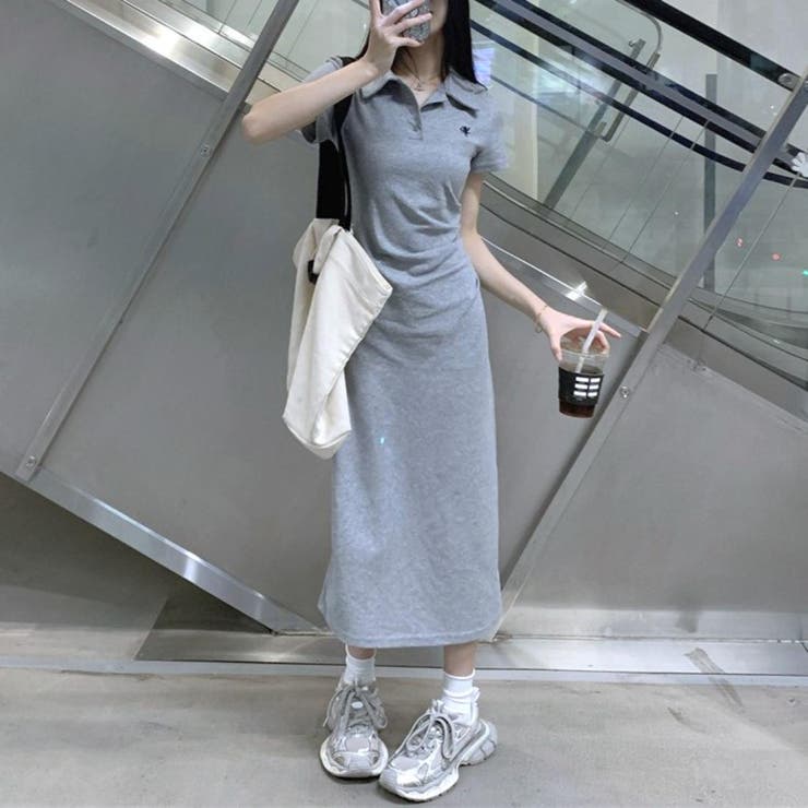 デイリーにちょうどいい軽やかワンピース ポロシャツ ワンピース | maison de LATIR | 詳細画像9 