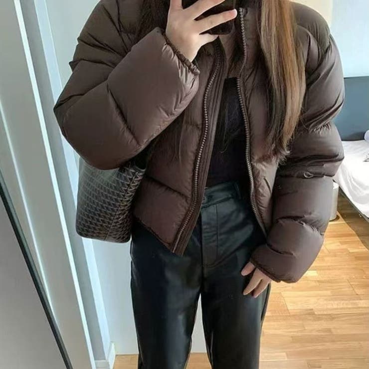 首元まで暖かくトレンドの中綿ジャケット ショート丈 ダウンジャケット | maison de LATIR | 詳細画像14 