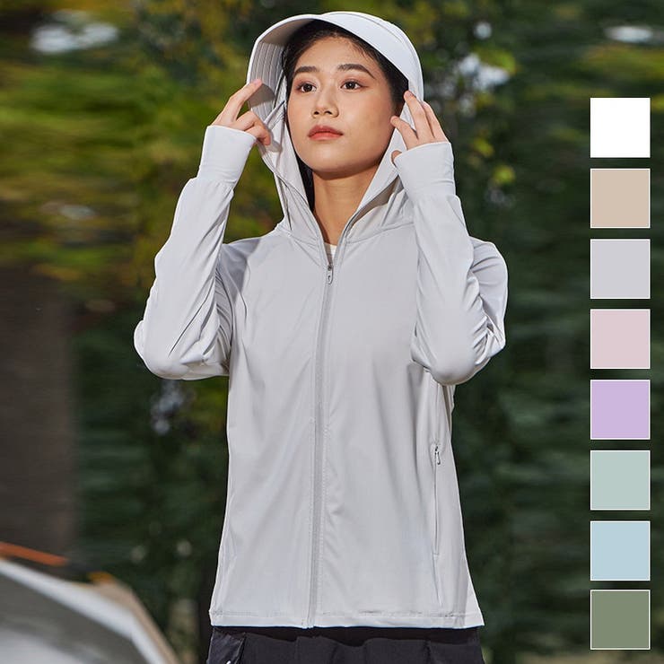 暑い冬の日差しからお肌をまもってくれるUVカットパーカー 日焼け対策