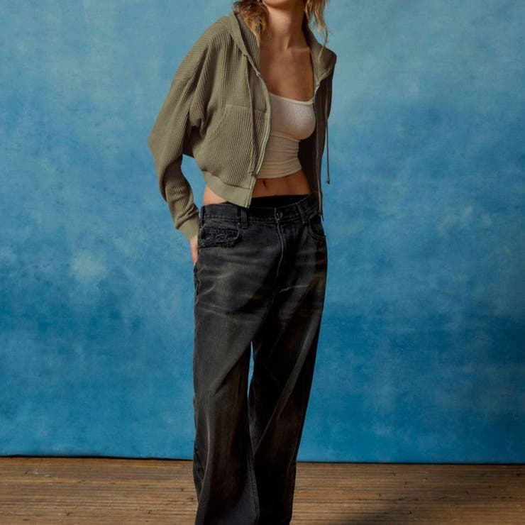 ゆるっとラフな万能ショートジップパーカー ジップパーカー フルジップ | maison de LATIR | 詳細画像12 