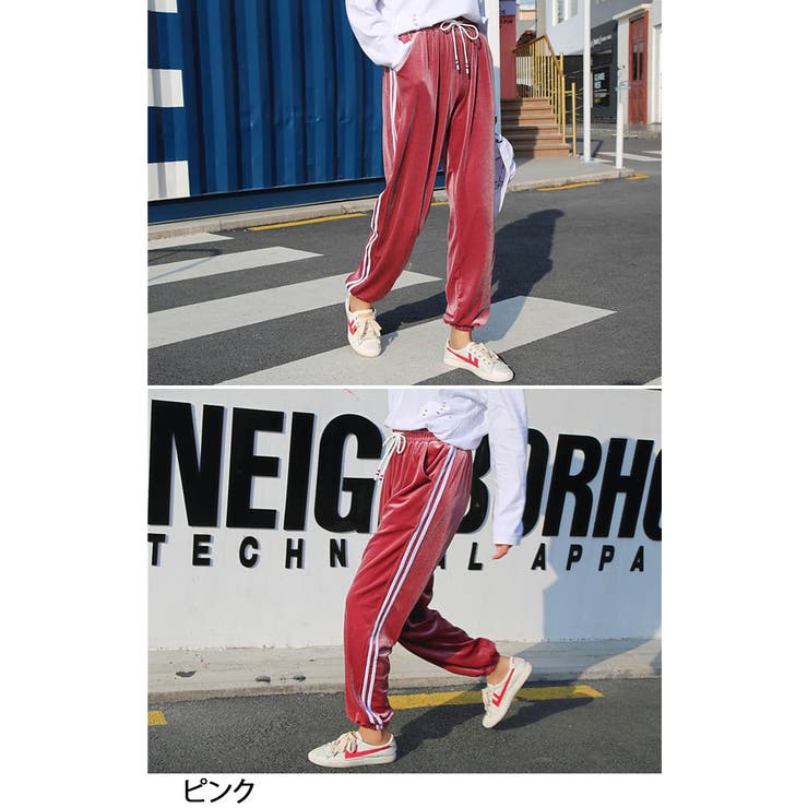 ベロアパンツ パンツ レディース ボトムス ロング 送料無料