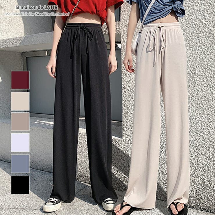 プリーツパンツ リブパンツ レディース[品番：MSDL0001703]｜maison de  LATIR（メゾンドラティール）のレディースファッション通販｜SHOPLIST（ショップリスト）