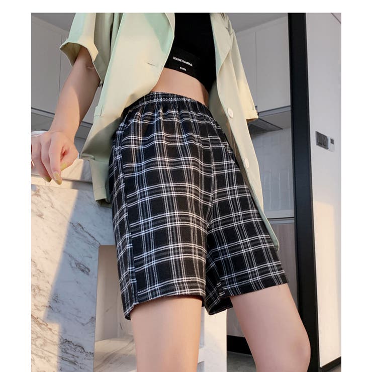 値下げ　maison de Dolce. チェック柄スリムフィットパンツ パンツ チェック柄 イージーワイドパンツ グランパコアコーデ