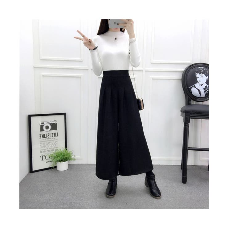 女性らしいハイウエストパンツ パンツ ハイウエスト | maison de LATIR | 詳細画像6 