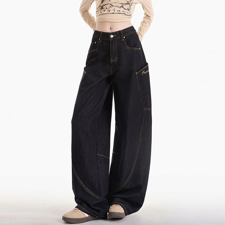 すっきり美脚見えフルレングスパンツ バナナパンツ デザイン | maison de LATIR | 詳細画像6 