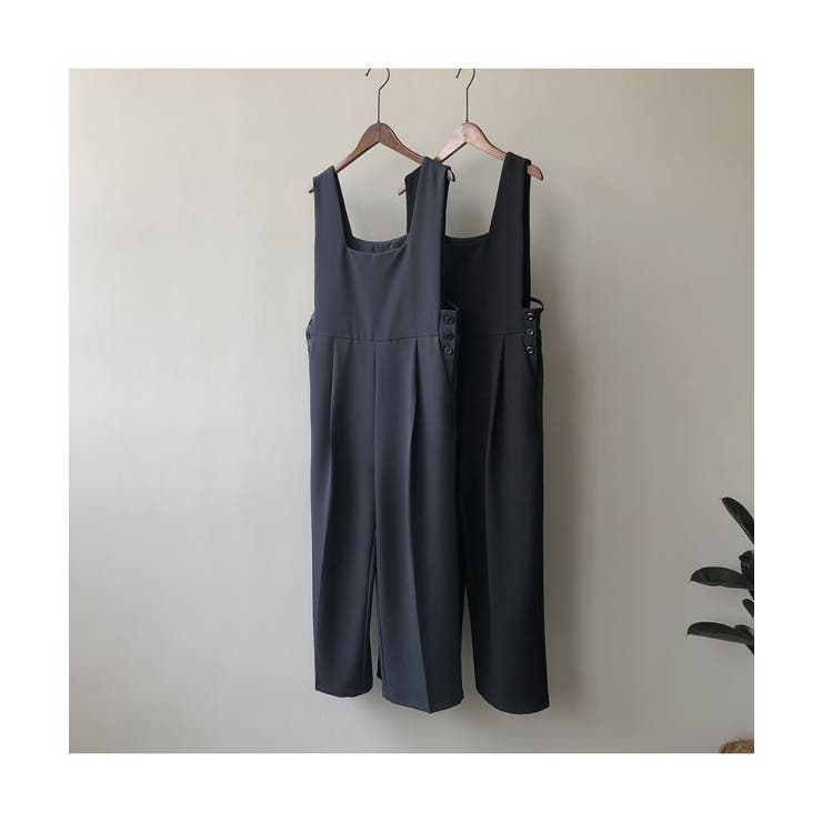 ワイドレッグオーバーオール オールインワン サロペット 秋