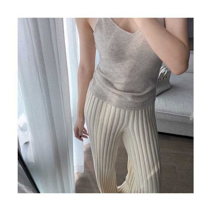 大人カジュアルなニットワイドパンツ 冬 モップパンツ | maison de LATIR | 詳細画像5 