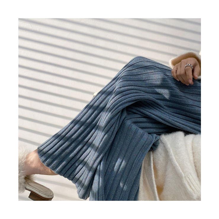 大人カジュアルなニットワイドパンツ 冬 モップパンツ | maison de LATIR | 詳細画像8 