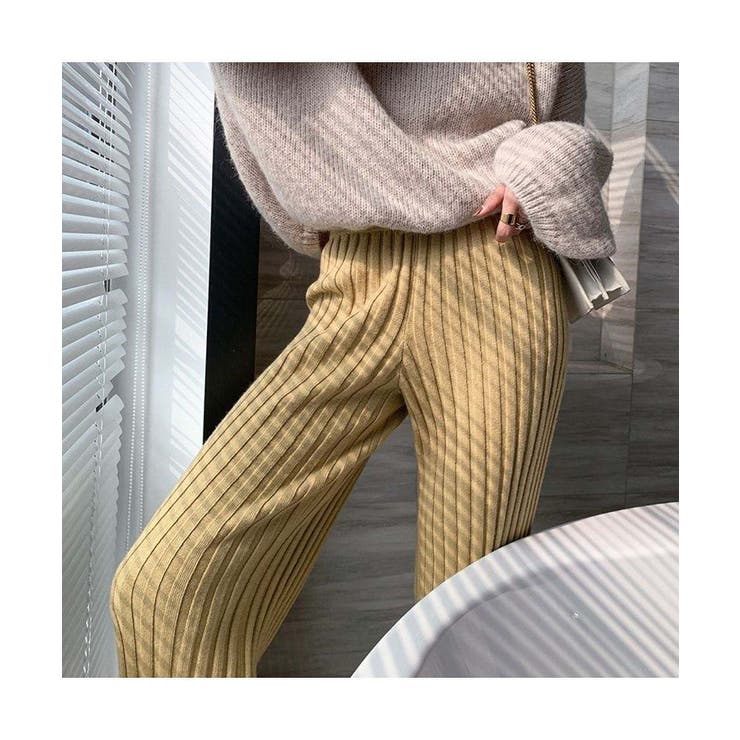 大人カジュアルなニットワイドパンツ 冬 モップパンツ | maison de LATIR | 詳細画像11 