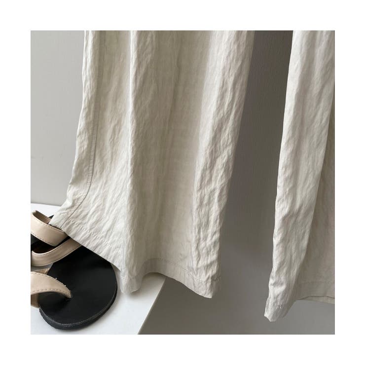 ゆったりシルエットでこなれ感たっぷりのドレープワイドパンツ 秋 涼しい | maison de LATIR | 詳細画像13 