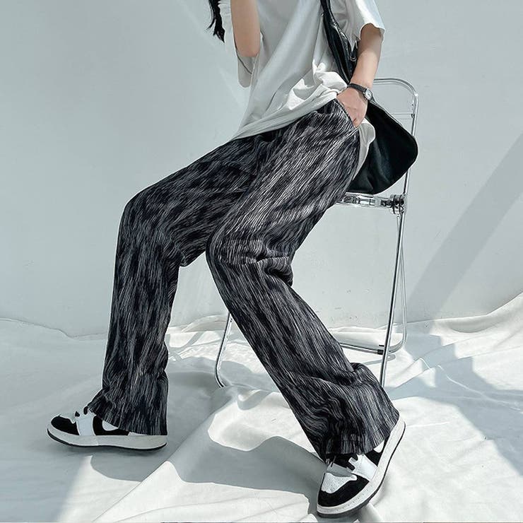 コーデのアクセントになるタイダイデザインワイドパンツ 春 夏[品番  