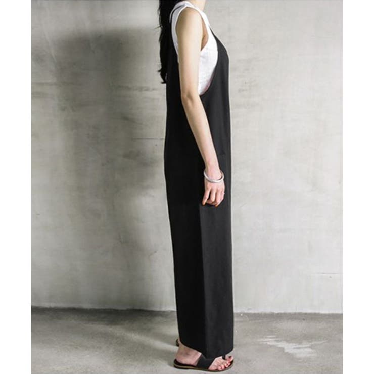 トレンド感のある大人なオールインワンワイドサロペット カジュアル 韓国 | maison de LATIR | 詳細画像5 