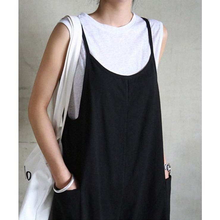 トレンド感のある大人なオールインワンワイドサロペット カジュアル 韓国 | maison de LATIR | 詳細画像7 