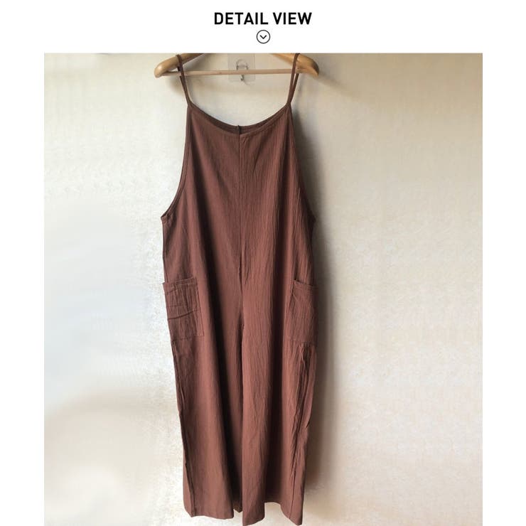 トレンド感のある大人なオールインワンワイドサロペット カジュアル 韓国 | maison de LATIR | 詳細画像9 