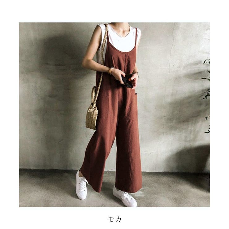 トレンド感のある大人なオールインワンワイドサロペット カジュアル 韓国 | maison de LATIR | 詳細画像16 