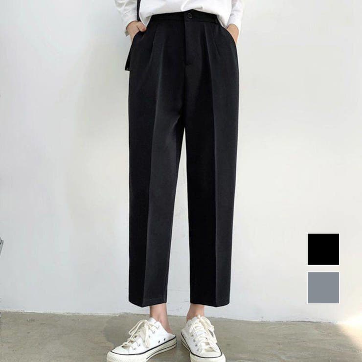 スッキリとした美脚ラインを演出するセンタープレステーパードパンツ ロングパンツ | maison de LATIR | 詳細画像1 