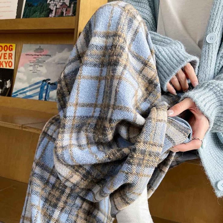 程よい厚みで柔らかく包み込まれるような着心地のチェック柄ワイドパンツ ウェストゴ… | maison de LATIR | 詳細画像7 