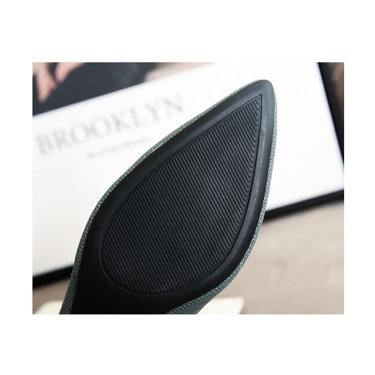 カラーステッチが可愛いウーブンミッドヒールパンプス ポインテッドトゥ 太いヒール | maison de LATIR | 詳細画像16 