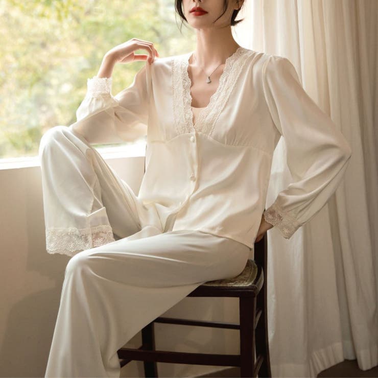 上品で肌触りの良いルームウェア パジャマ お家タイム | maison de LATIR | 詳細画像5 