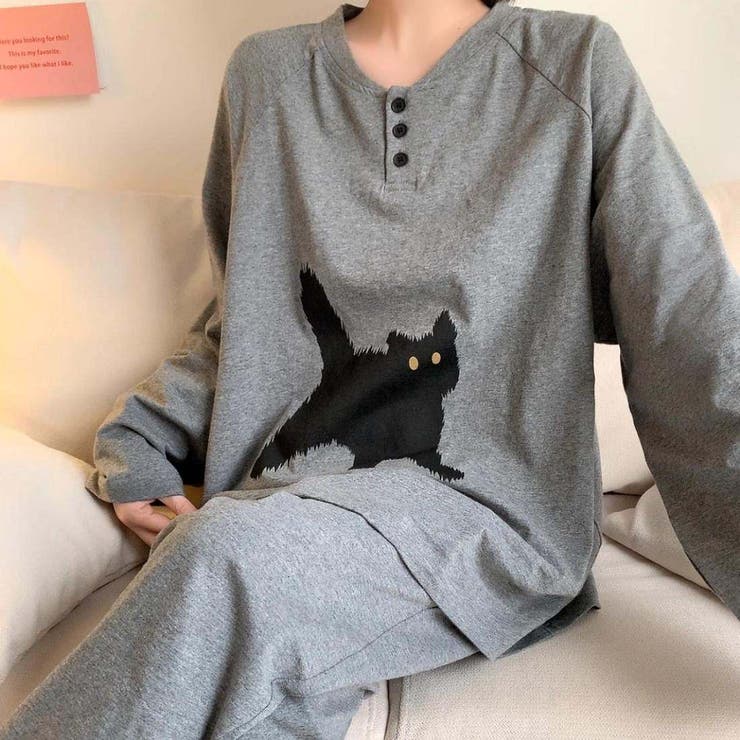 アニマルデザインがかわいい冬パジャマ 上下セット セットアップ | maison de LATIR | 詳細画像3 