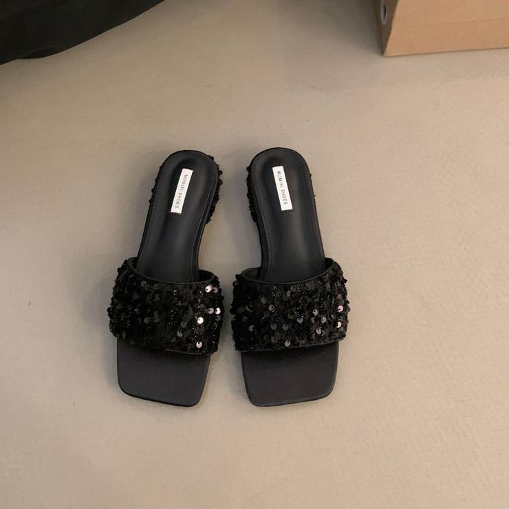 手軽に履ける長時間のお出かけも疲れにくいスパンコールサンダル シャイニー 輝き | maison de LATIR | 詳細画像13 