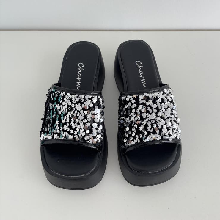 一気に華やかさアップスパンコールサンダル 厚底 フラットソール | maison de LATIR | 詳細画像6 