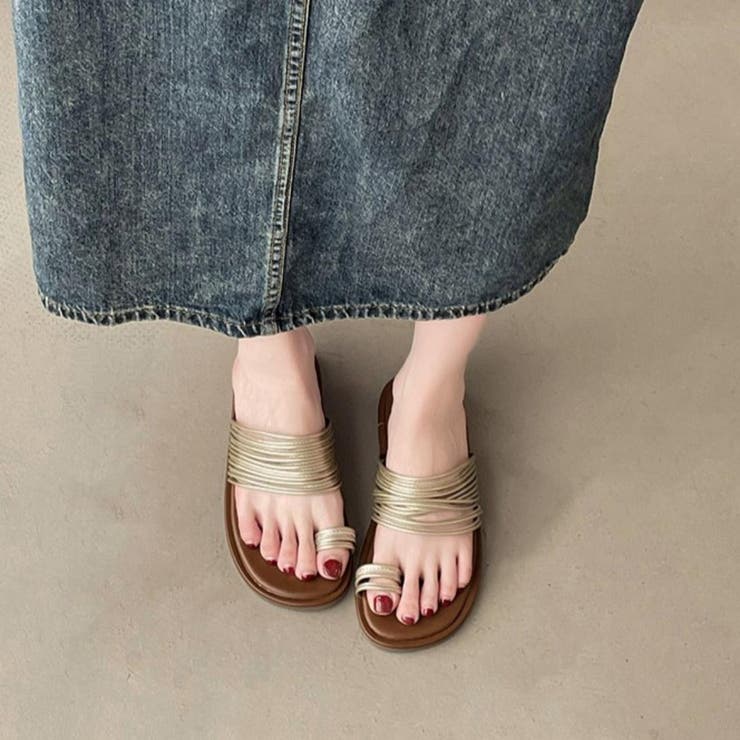 おしゃれで歩きやすいサムリングサンダル 太ヒール 2cm | maison de LATIR | 詳細画像6 