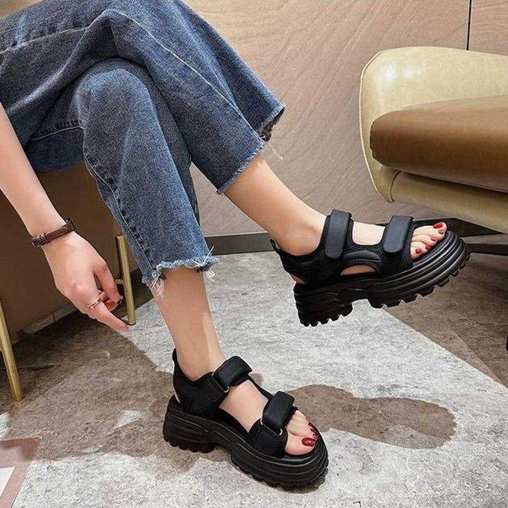 ベルト調整で足にフィットするスポーツサンダル シューズ 靴 | maison de LATIR | 詳細画像3 