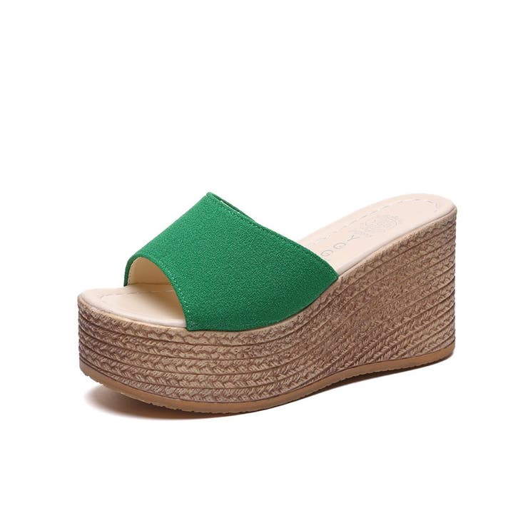 シンプルで合わせやすい厚底オープントゥサンダル カジュアル 無地 | maison de LATIR | 詳細画像10 